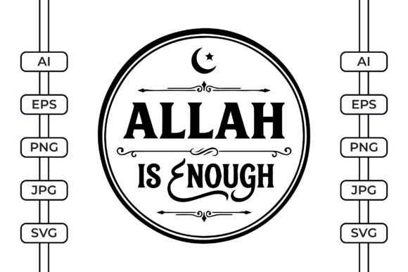 Allah is Enough – Islamic Faith Reminder Graphics and Crafts