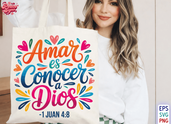 Amar Es Conocer a Dios PNG, Christian Graphics for Crafts