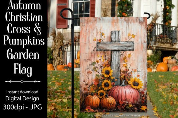 Autumn Christian Cross Garden Flag 6: A Designer's Review for Graphics and Crafts