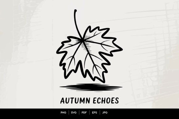 Autumn Echoes Maple Leaf Art for Graphics and Crafts