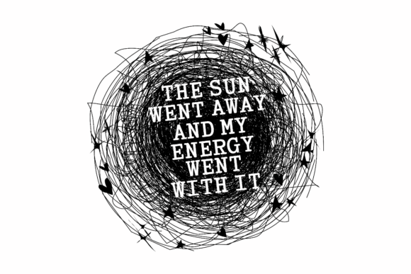 Energy Went Away, Mental Health Art for Graphics and Crafts