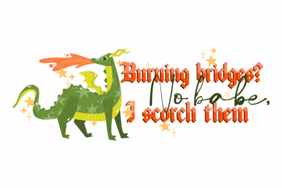 Funny Dragon, I Storch Them: A Graphic Design Asset for Crafts and Graphics