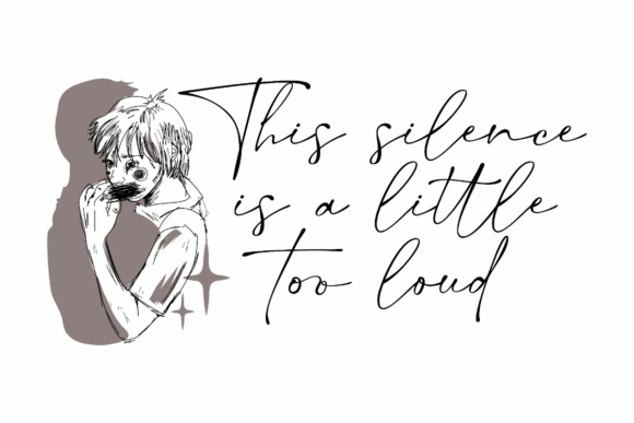 Silence Too Loud, Emo Girl Art for Graphics and Crafts
