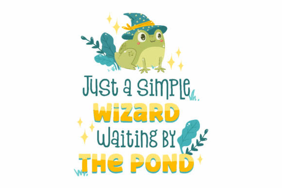 Simple Pond Wizard Graphics for Crafts and Branding