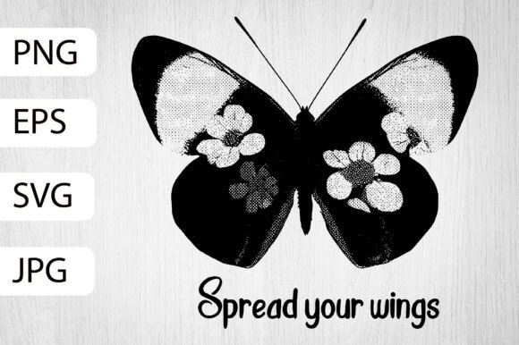Spread Your Wings Butterfly Design for Graphics and Crafts